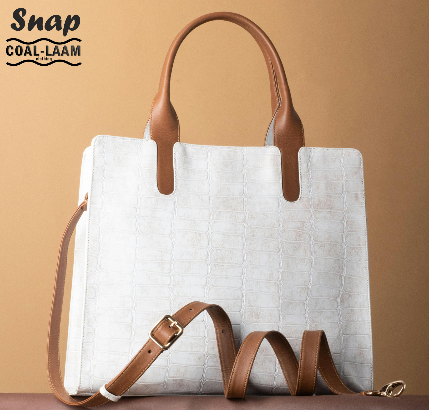 Snap Leather Bag by Coal Laam: